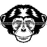 Chimpanzee Monkey Animal ClipArt SVG