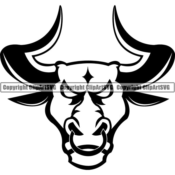 Bull Animal ClipArt SVG