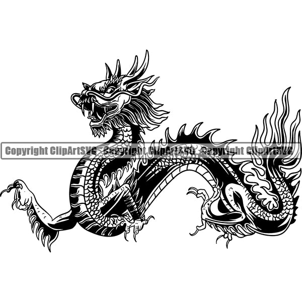 Dragon Animal ClipArt SVG