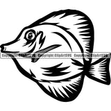 Yellow Tang Animal ClipArt SVG