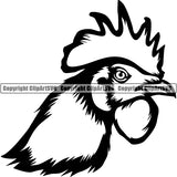 Chicken Rooster 4rf5 ClipArt SVG File