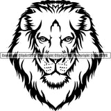 Lion Jungle Big Cat Animal ClipArt SVG