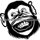 Monkey Ape Primate Animal ClipArt SVG