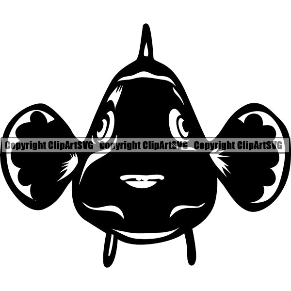 Clownfish scdxb ClipArt SVG File