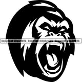 Gorilla Animal ClipArt SVG