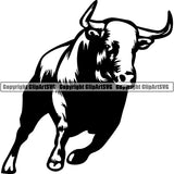 Bull Steer Cow Cattle Farm Animal ClipArt SVG