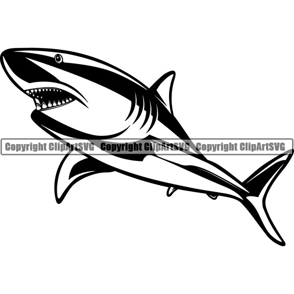 Shark Animal ClipArt SVG