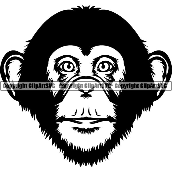Monkey Animal ClipArt SVG