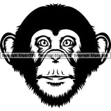 Monkey Ape Primate Animal ClipArt SVG