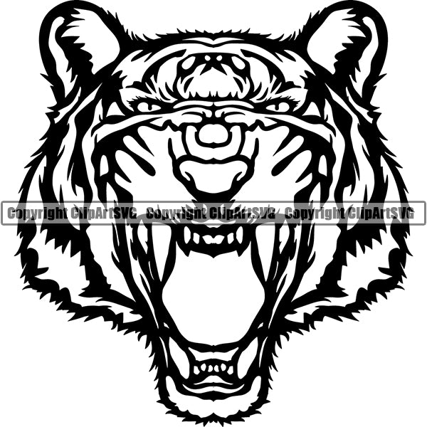 Tiger Animal ClipArt SVG