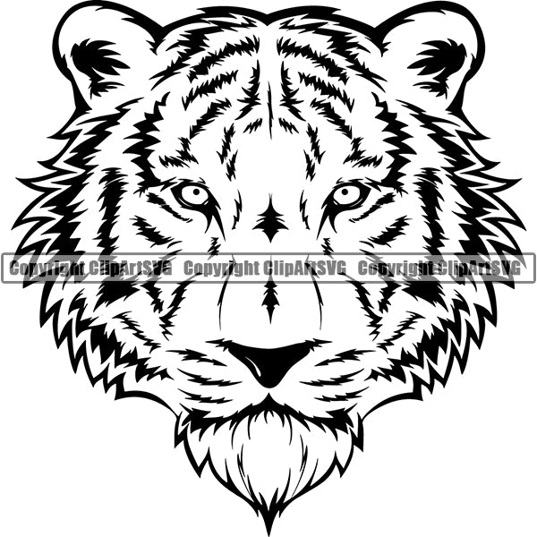 Tiger Animal ClipArt SVG