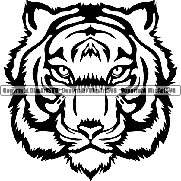 Tiger Animal ClipArt SVG