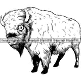 Buffalo Animal ClipArt SVG