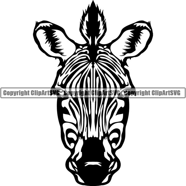 Zebra Animal ClipArt SVG