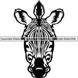 Zebra Animal ClipArt SVG