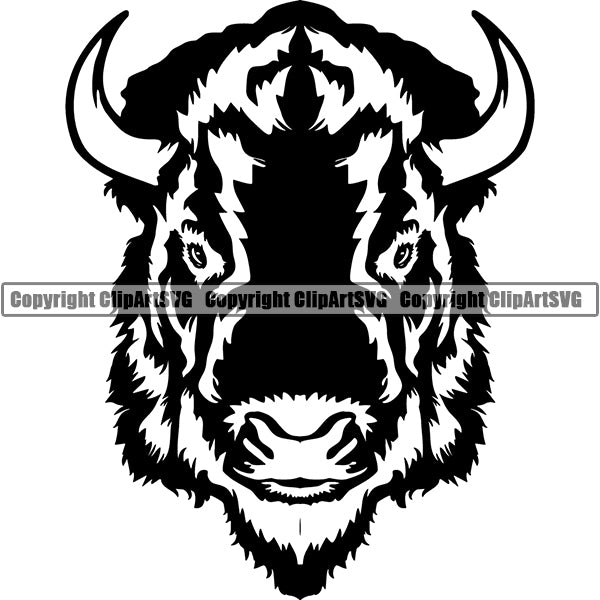 Buffalo Animal ClipArt SVG