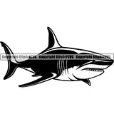 Shark Predator Fish Animal ClipArt SVG