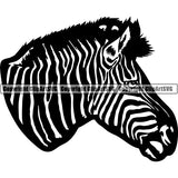 Zebra Jungle Animal ClipArt SVG