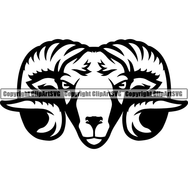 Ram Animal ClipArt SVG