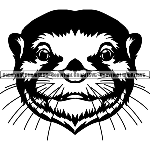 Otter Animal ClipArt SVG