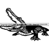 Alligator Crocodile Lizard Reptile Animal ClipArt SVG