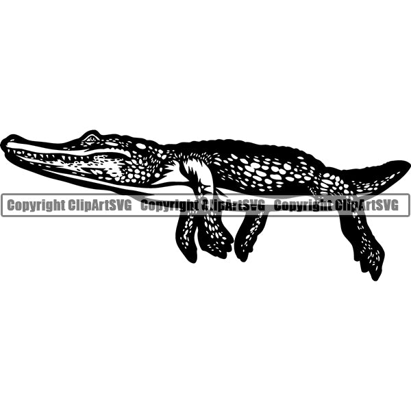 Alligator Animal ClipArt SVG