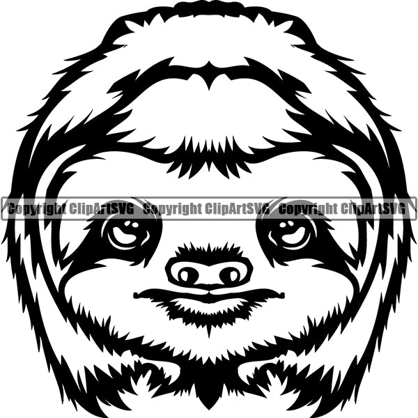 Sloth Animal ClipArt SVG