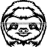 Sloth Animal ClipArt SVG