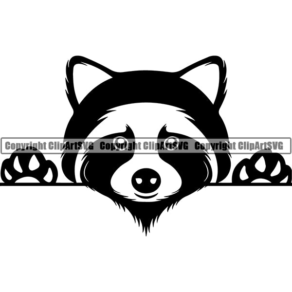 Raccoon Animal ClipArt SVG