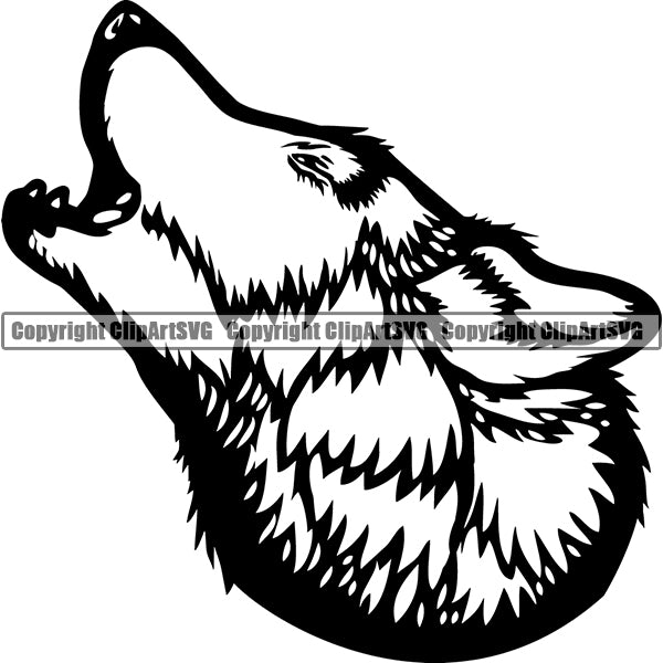 Wolf Animal ClipArt SVG