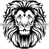 Lion Jungle Big Cat Animal ClipArt SVG