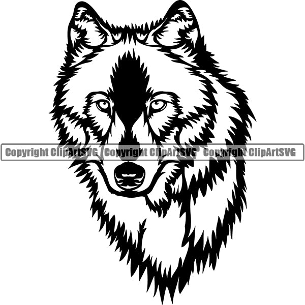 Wolf Animal ClipArt SVG