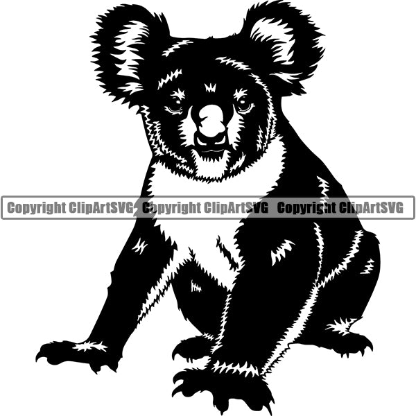 Koala Animal ClipArt SVG