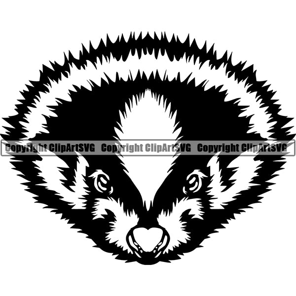 Skunk Animal ClipArt SVG