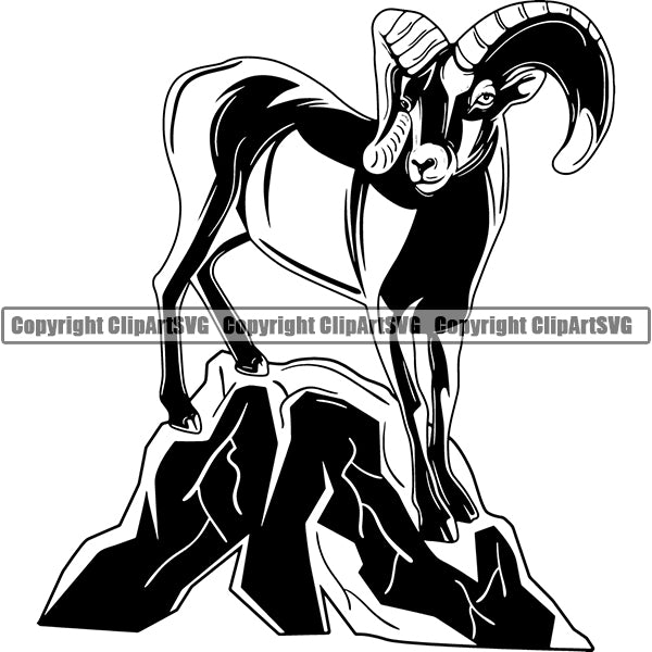 RAM Animal ClipArt SVG