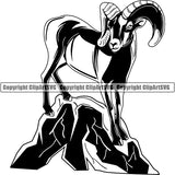 Ram Animal ClipArt SVG