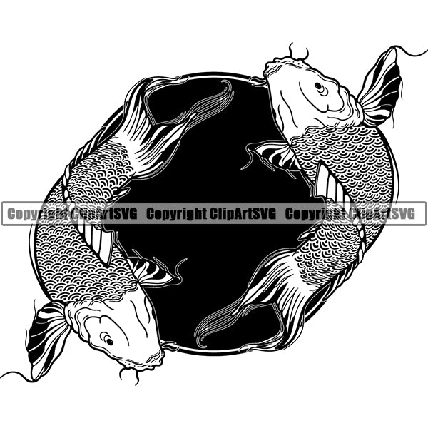 Koi Fish Animal ClipArt SVG