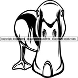 Duck Bird Animal ClipArt SVG