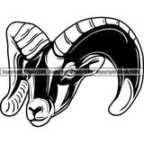 Ram Animal ClipArt SVG