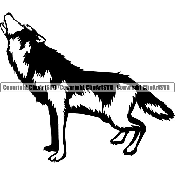 Wolf Animal ClipArt SVG