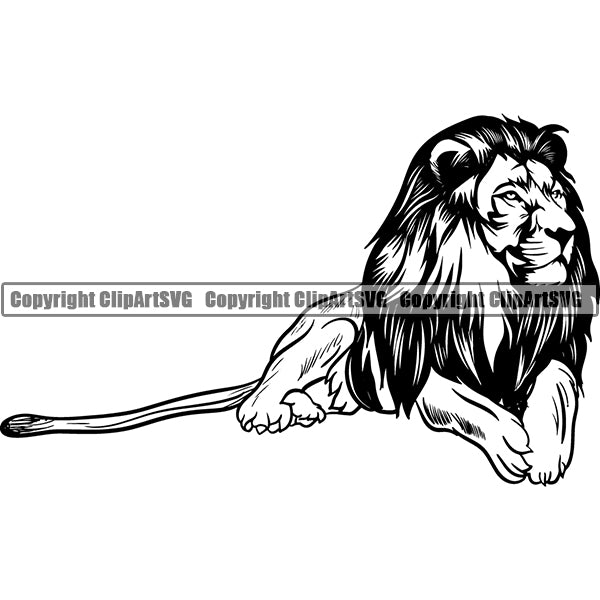 Lion Animal ClipArt SVG
