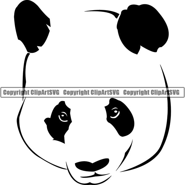 Panda Bear Animal ClipArt SVG