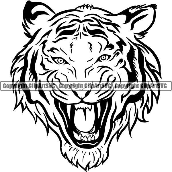 Tiger Animal ClipArt SVG