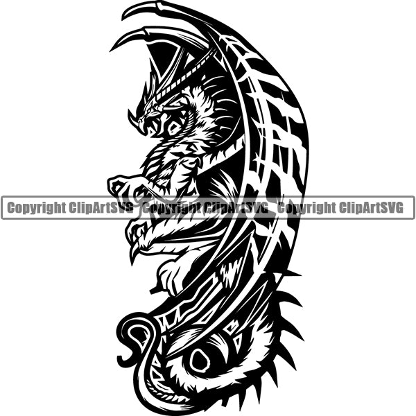 Dragon Animal ClipArt SVG