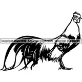 Rooster Chicken Bird Farm Animal ClipArt SVG