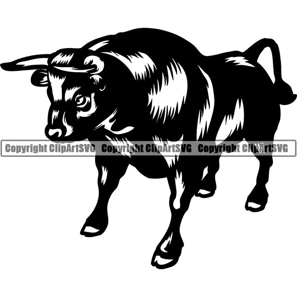 Bull scdx ClipArt SVG File