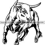 Bull Steer Cow Cattle Farm Animal ClipArt SVG