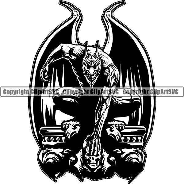 Gargoyle Mythological Creature Animal ClipArt SVG – ClipArt SVG