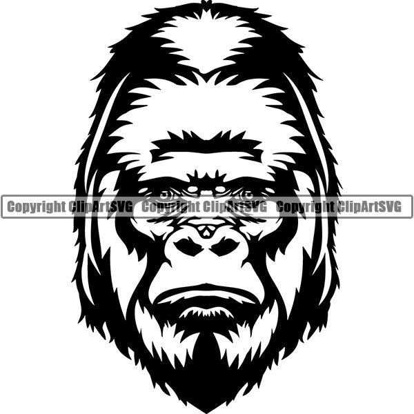 gorilla Animal ClipArt SVG