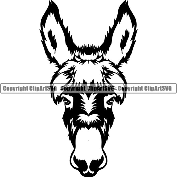 Donkey Animal ClipArt SVG